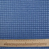 Matelassé à carreaux bleu barbeau