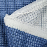 Matelassé à carreaux bleu barbeau
