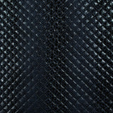 Matelassé imprimé reptile fond bleu marine
