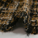 Tweed polyester lurex beige et noir