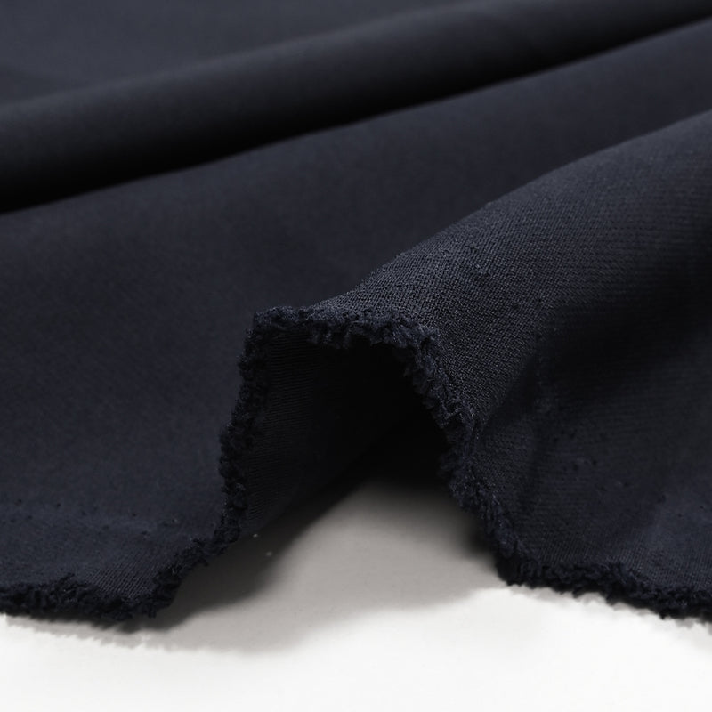 Crêpe de polyester lourd Louna bleu nuit