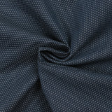 Jacquard de coton et soie tête d'épingle bleu brut