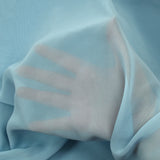 Mousseline de polyester bleu clair
