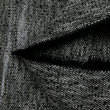Tweed laine mélangée enduit noir et blanc