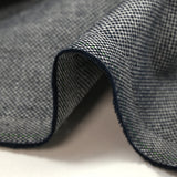 Coton natté effet damier gris clair et marine