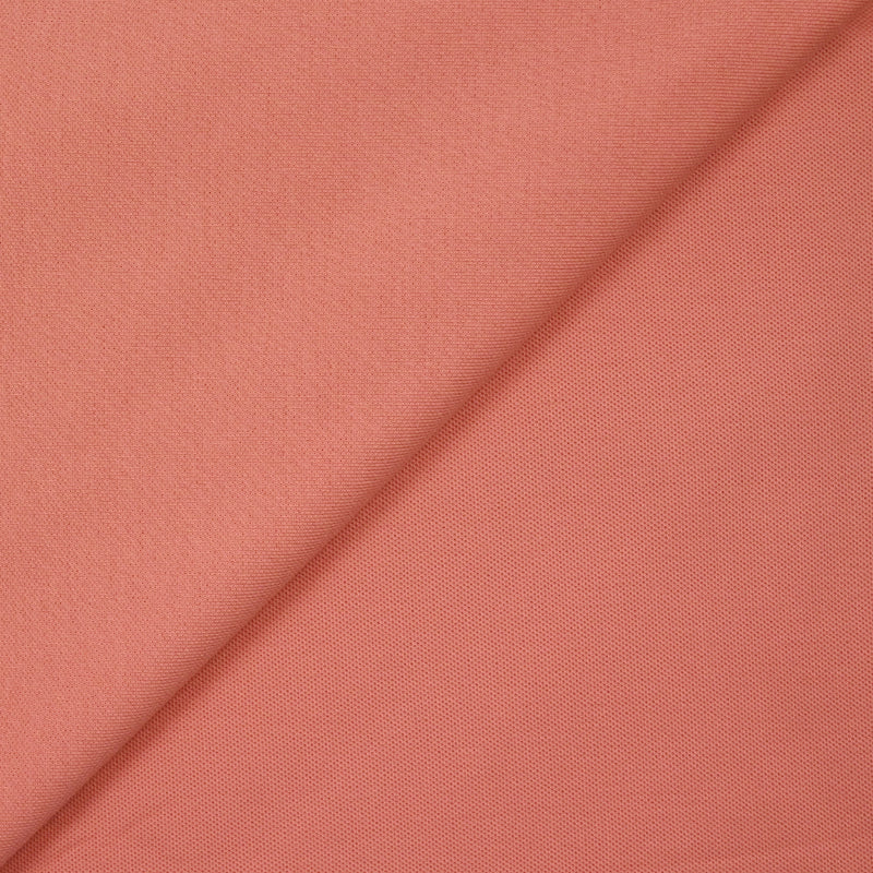 Maille polo coton saumon