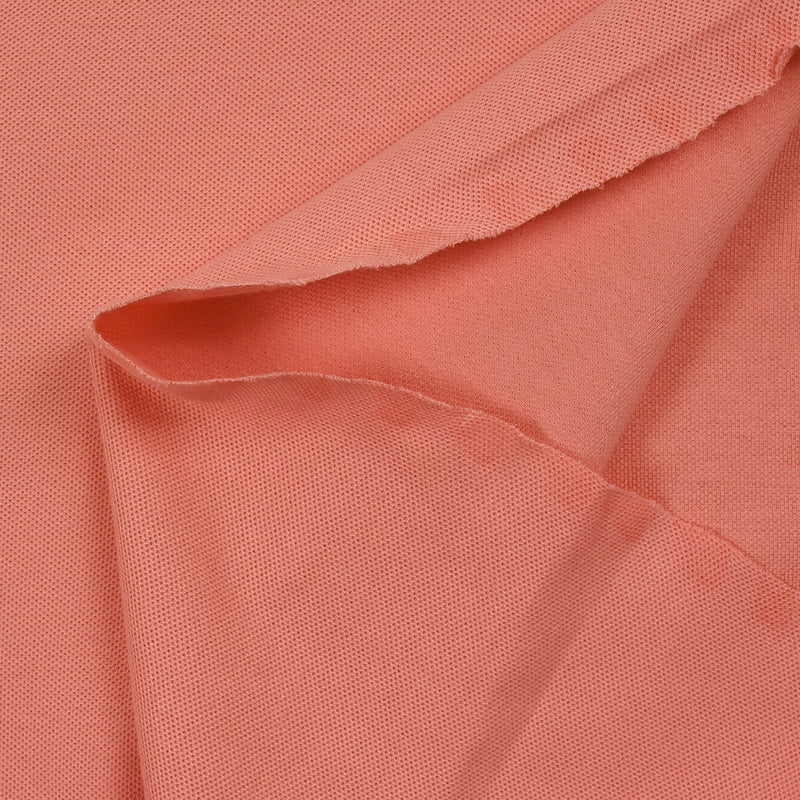Maille polo coton saumon