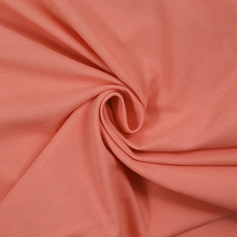 Maille polo coton saumon
