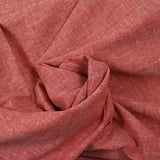 Red cotton and linen chambray