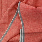 Red cotton and linen chambray