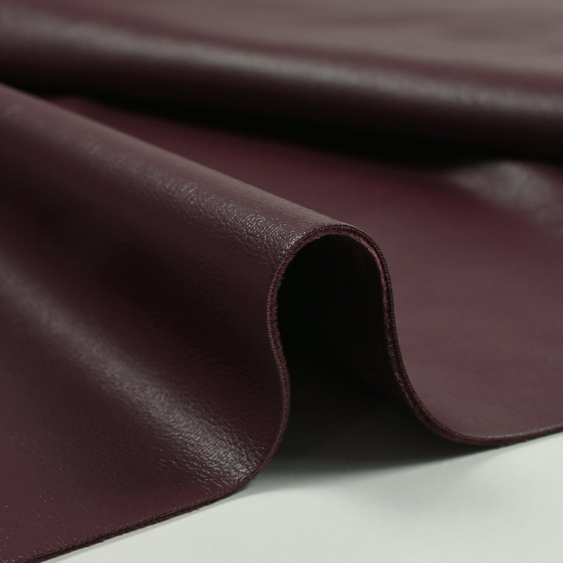 Simili cuir envers velours lie de vin