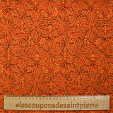 Heavy crêpe printed rosette orange background