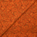 Heavy crêpe printed rosette orange background
