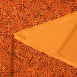 Heavy crêpe printed rosette orange background