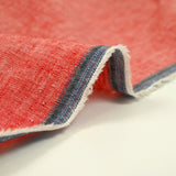 Red cotton and linen chambray