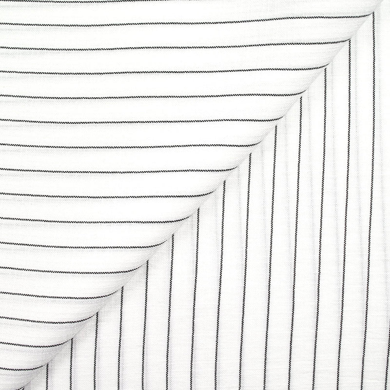 Polyester rayé 13mm fond blanc