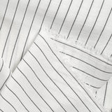 Polyester rayé 13mm fond blanc