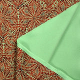 Heavy Crêpe Print Rosette Fall Pastel Green Fond