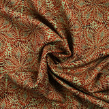 Heavy Crêpe Print Rosette Fall Pastel Green Fond
