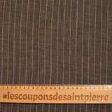 Polyester rayé 13mm fond marron