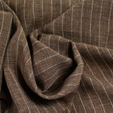 Polyester rayé 13mm fond marron