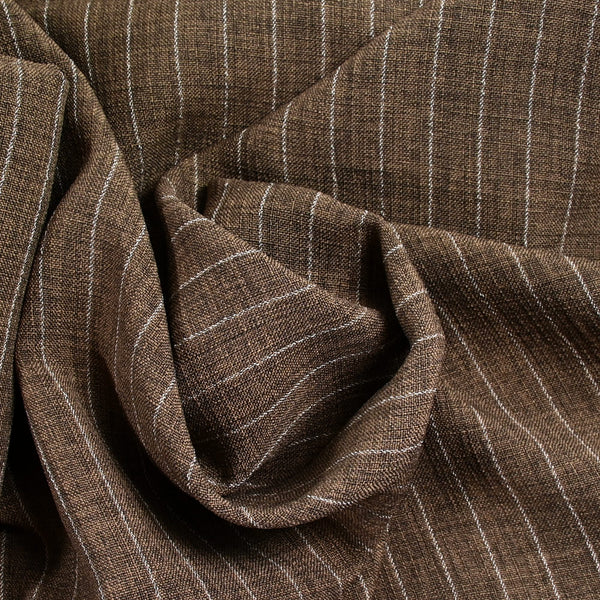 Polyester rayé 13mm fond marron