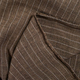 Polyester rayé 13mm fond marron