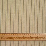 Polyester rayé 13mm fond beige