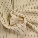 Polyester rayé 13mm fond beige