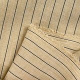 Polyester rayé 13mm fond beige