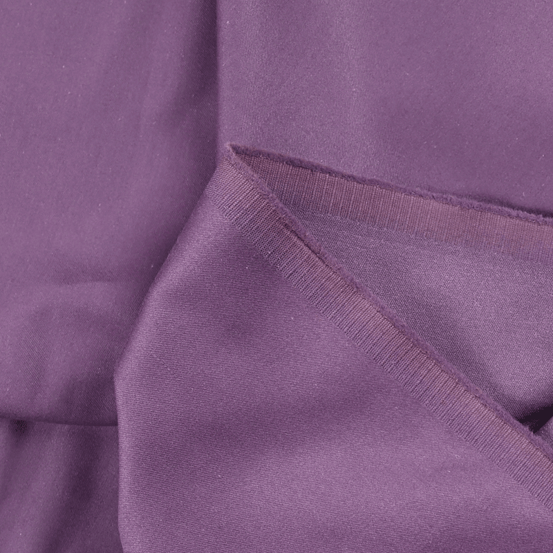 Satin de coton élasthanne violet
