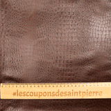Simili cuir reptile marron
