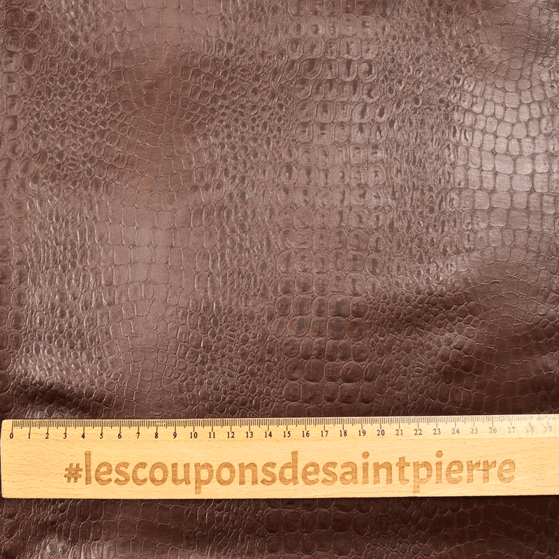 Simili cuir reptile marron