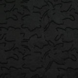 Jacquard de polyester fleurs plumetis noir