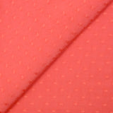 Viscosa de crepé triturada a rayas rojas y turquesas