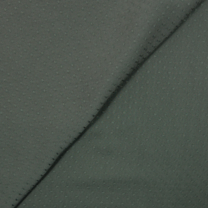 Popeline fine viscose plumetis kaki