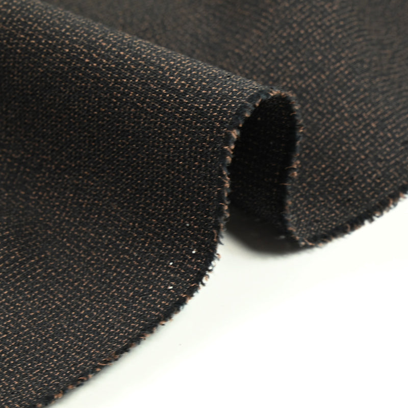 Polyester croisement noir et cuivre
