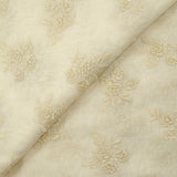 Voile de tencel brodé Mylena écru