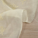 Voile de tencel brodé Mylena écru