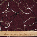 Lainage bouclette fantaisie Sophia lie de vin