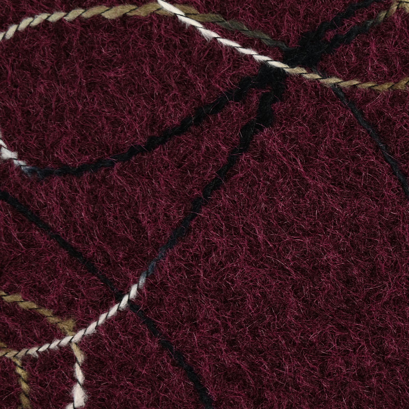 Lainage bouclette fantaisie Sophia lie de vin