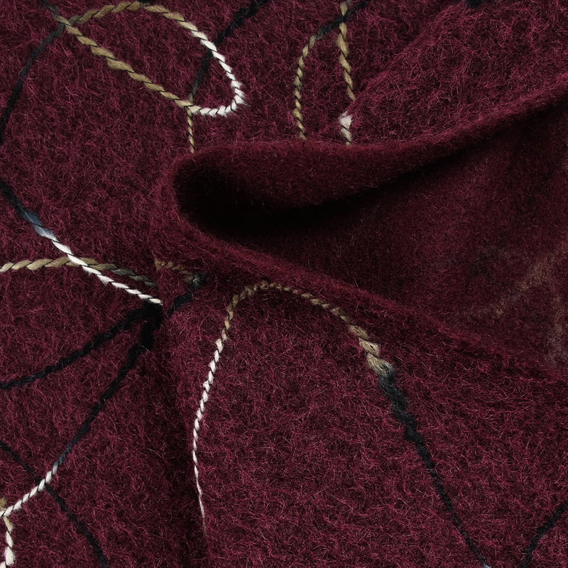 Lainage bouclette fantaisie Sophia lie de vin