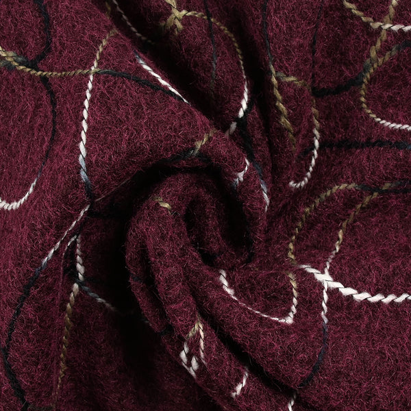 Lainage bouclette fantaisie Sophia lie de vin