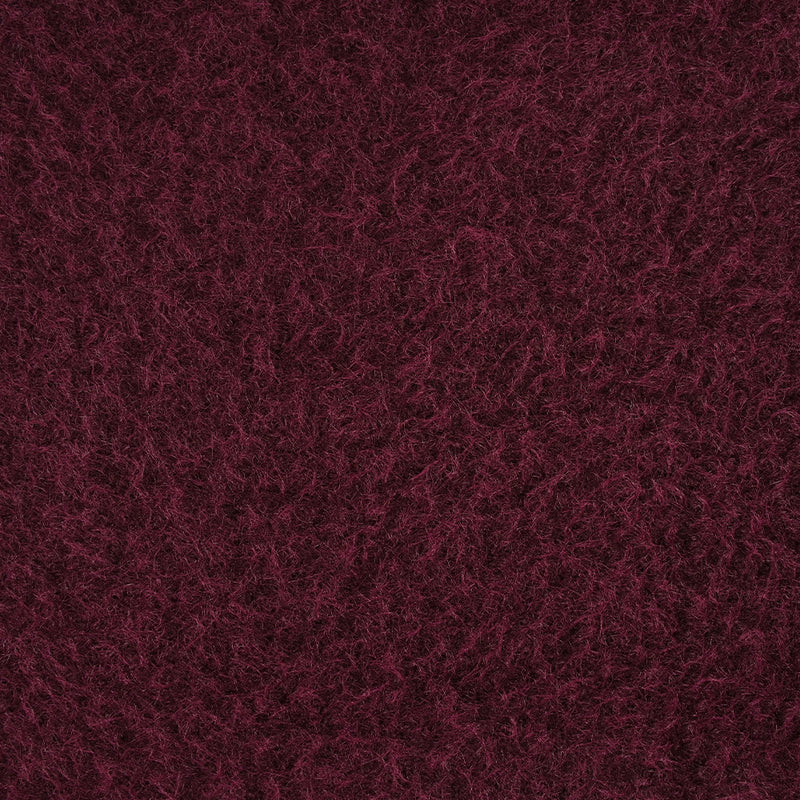 Lainage bouclette à poil long lie de vin