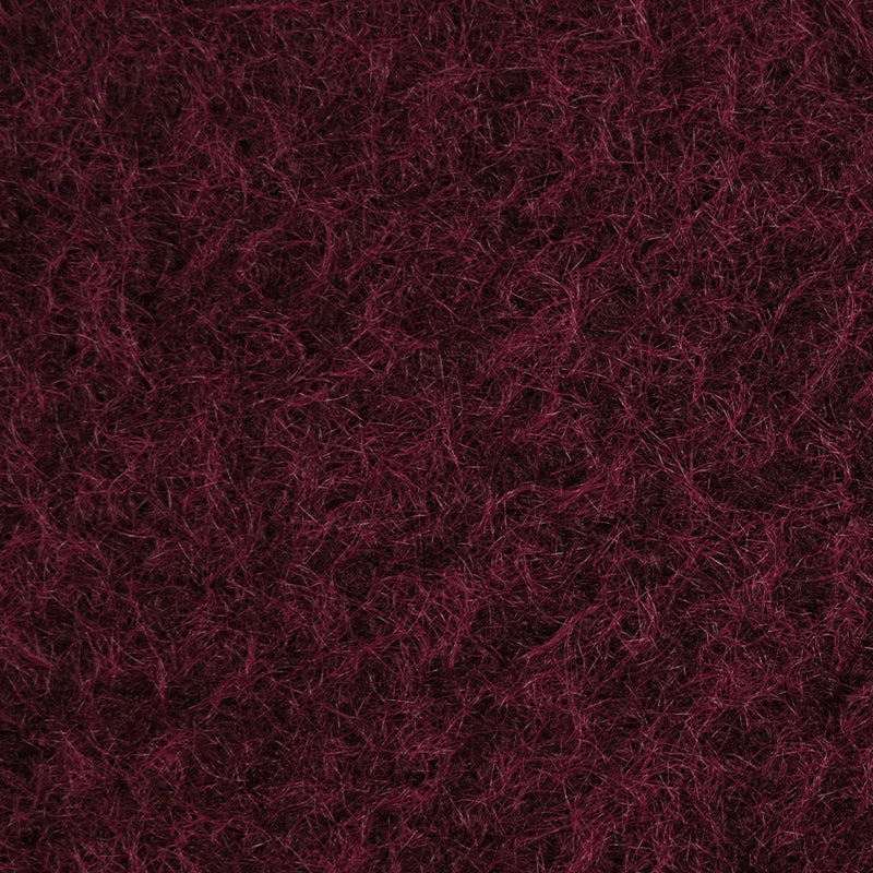 Lainage bouclette à poil long lie de vin