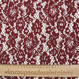 Dentelle festonnée Maud bordeaux