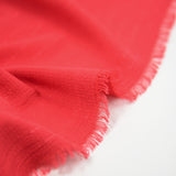 Crêpe polyester rayé lurex fond rouge