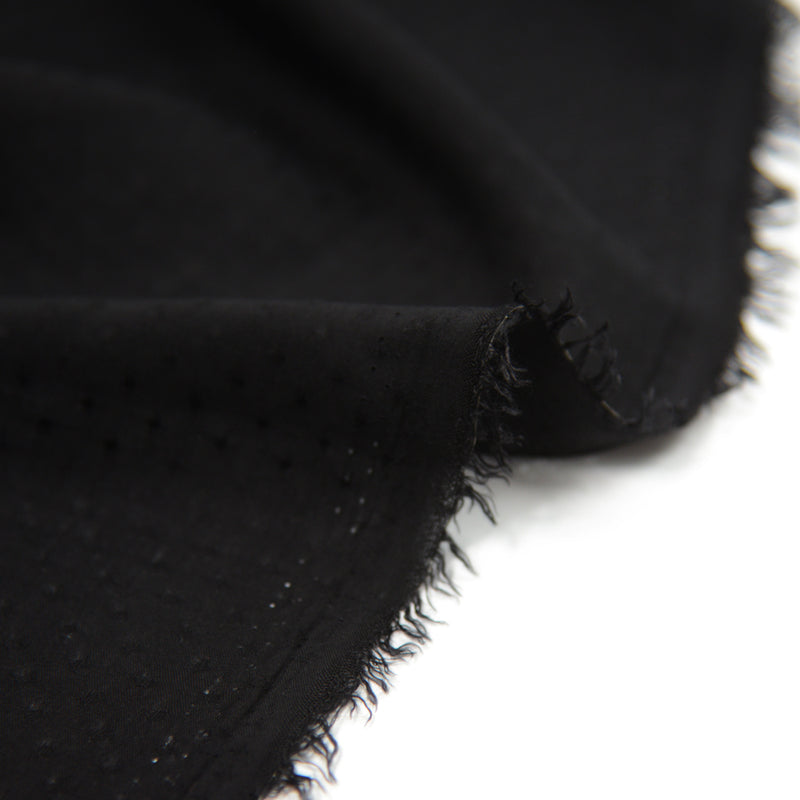 Popeline fine viscose plumetis noir