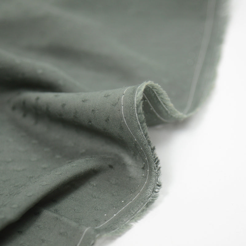 Popeline fine viscose plumetis kaki