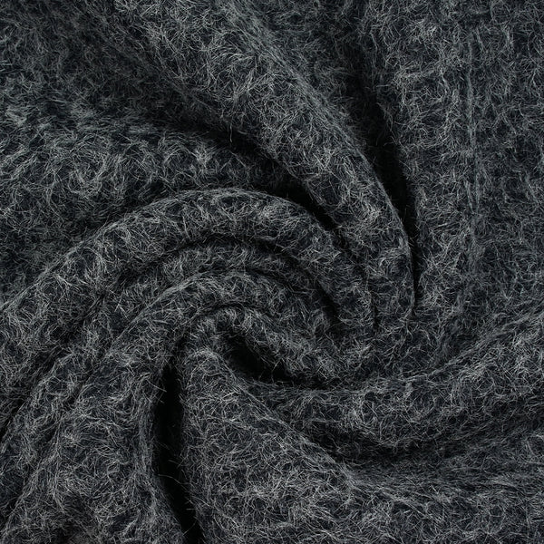 Lainage bouclette à poil long anthracite
